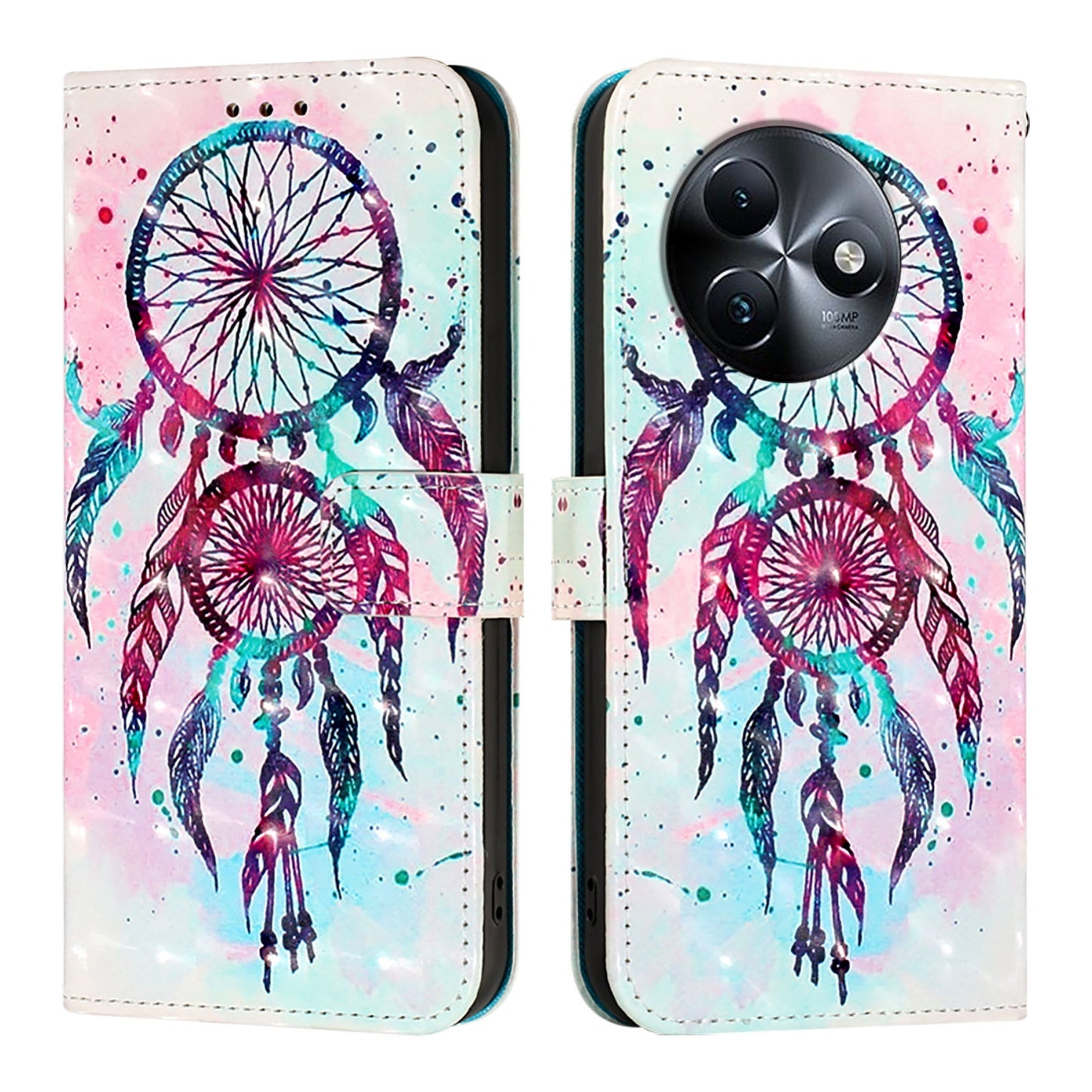 Itel S24 Leather Flip Phone Case with 3D Painted Design, Card Holder, Wallet & Stand Function - Durable Protection & Easy Access