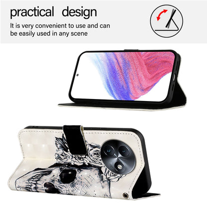 Itel S24 Leather Flip Phone Case with 3D Painted Design, Card Holder, Wallet & Stand Function - Durable Protection & Easy Access