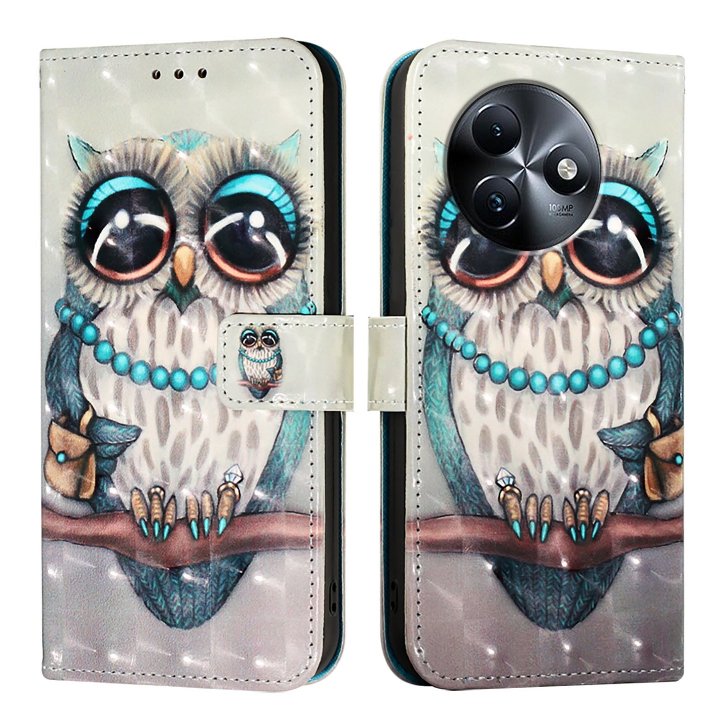 Itel S24 Leather Flip Phone Case with 3D Painted Design, Card Holder, Wallet & Stand Function - Durable Protection & Easy Access