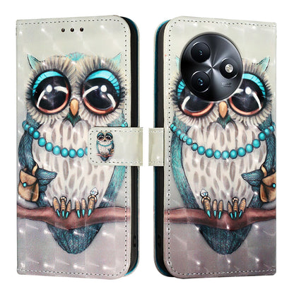 Itel S24 Leather Flip Phone Case with 3D Painted Design, Card Holder, Wallet & Stand Function - Durable Protection & Easy Access