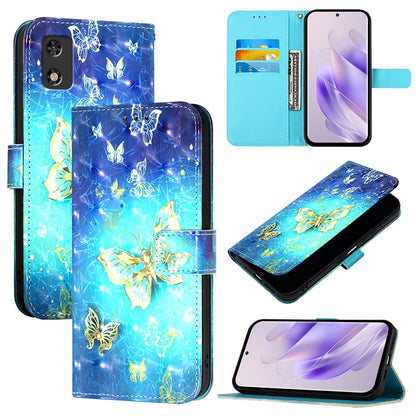 Itel A23 Pro Leather Flip Phone Case with 3D Painted Design, Card Holder, Wallet & Stand Function - Durable Protection & Easy Access