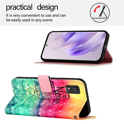 Itel A23 Pro Leather Flip Phone Case with 3D Painted Design, Card Holder, Wallet & Stand Function - Durable Protection & Easy Access