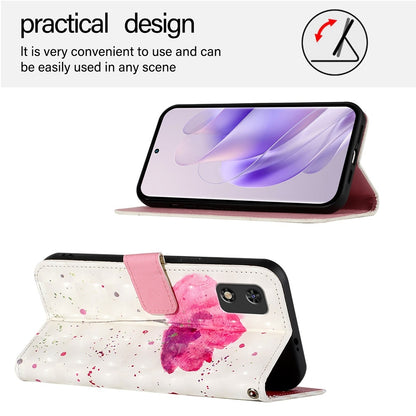 Itel A17 Leather Flip Phone Case with 3D Painted Design, Card Holder, Wallet & Stand Function - Durable Protection & Easy Access