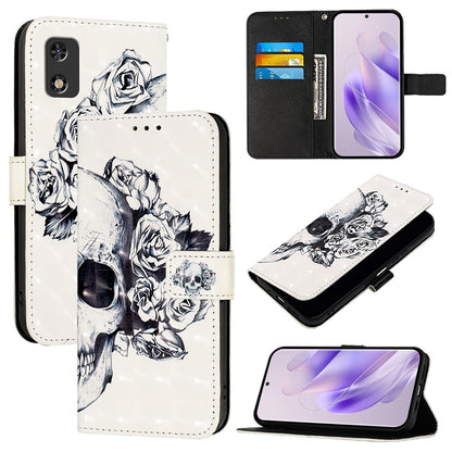 Itel A23 Pro Leather Flip Phone Case with 3D Painted Design, Card Holder, Wallet & Stand Function - Durable Protection & Easy Access