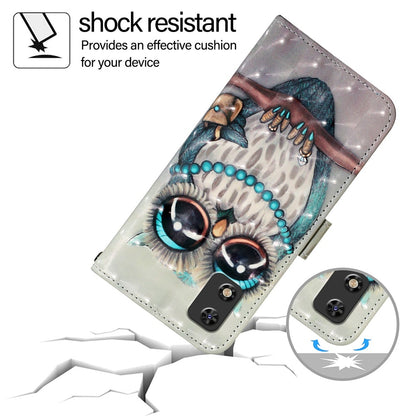 Itel A17 Leather Flip Phone Case with 3D Painted Design, Card Holder, Wallet & Stand Function - Durable Protection & Easy Access