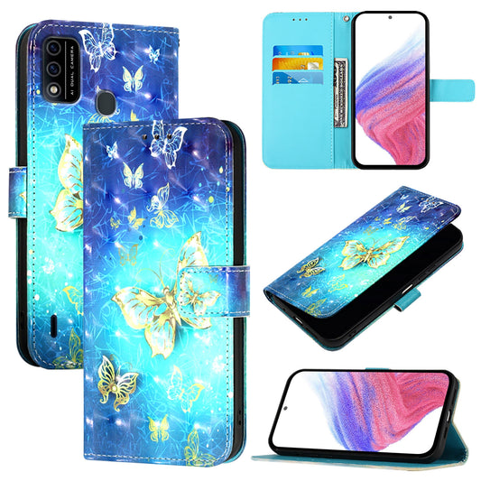 Itel A48 Leather Flip Phone Case with 3D Painted Design, Card Holder, Wallet & Stand Function - Durable Protection & Easy Access
