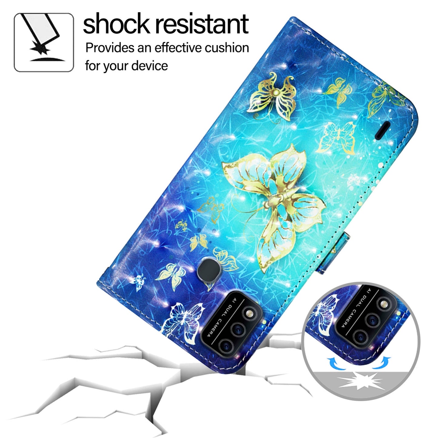 Itel A48 Leather Flip Phone Case with 3D Painted Design, Card Holder, Wallet & Stand Function - Durable Protection & Easy Access