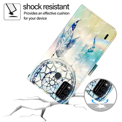 Itel A48 Leather Flip Phone Case with 3D Painted Design, Card Holder, Wallet & Stand Function - Durable Protection & Easy Access