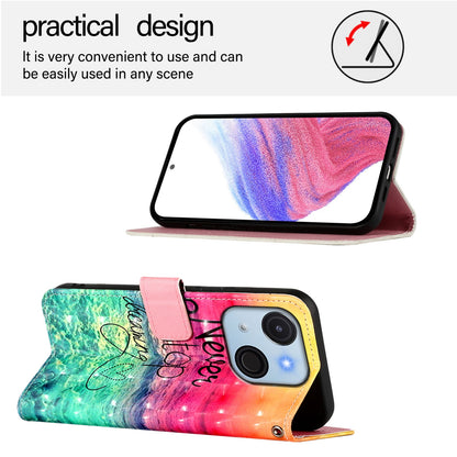 itel A50C Leather Flip Phone Case with 3D Painted Design, Card Holder, Wallet & Stand Function - Durable Protection & Easy Access