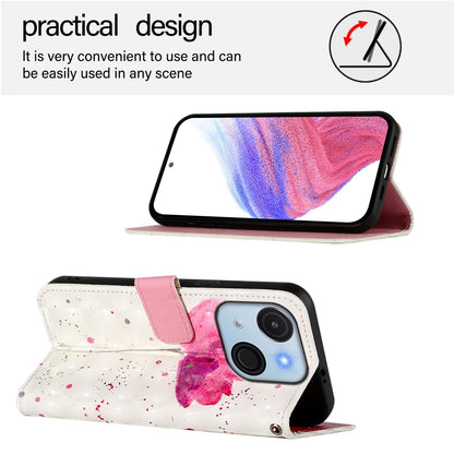 itel A50C Leather Flip Phone Case with 3D Painted Design, Card Holder, Wallet & Stand Function - Durable Protection & Easy Access