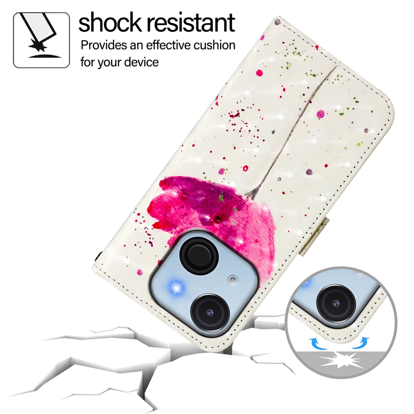 itel A50C Leather Flip Phone Case with 3D Painted Design, Card Holder, Wallet & Stand Function - Durable Protection & Easy Access