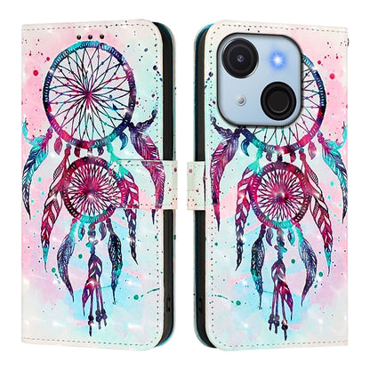 itel A50C Leather Flip Phone Case with 3D Painted Design, Card Holder, Wallet & Stand Function - Durable Protection & Easy Access