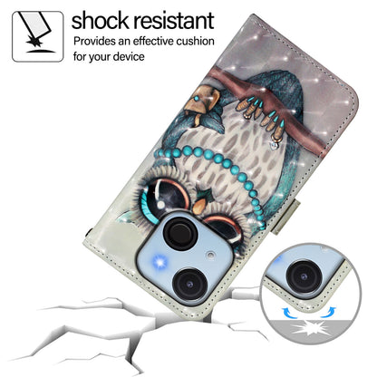 itel A50C Leather Flip Phone Case with 3D Painted Design, Card Holder, Wallet & Stand Function - Durable Protection & Easy Access