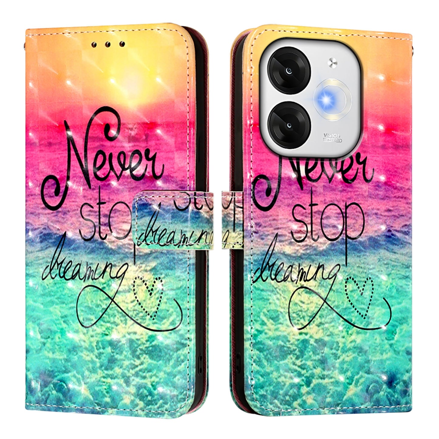 itel A80 4G Leather Flip Phone Case with 3D Painted Design, Card Holder, Wallet & Stand Function - Durable Protection & Easy Access