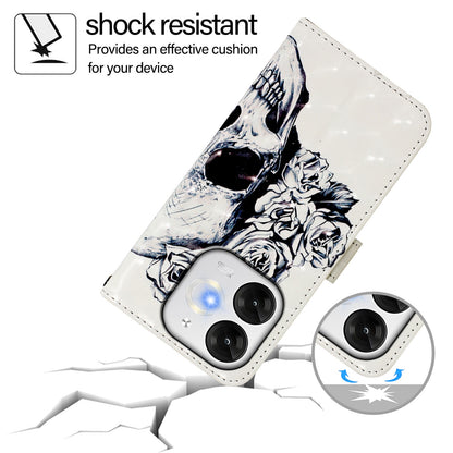 itel A80 4G Leather Flip Phone Case with 3D Painted Design, Card Holder, Wallet & Stand Function - Durable Protection & Easy Access