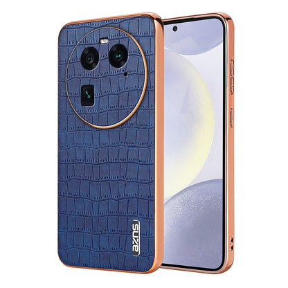 OPPO Find X6 Luxury Case - Electroplated Frame, Crocodile Texture Leather, Full Coverage Protection, Anti-Fingerprint & Shockproof
