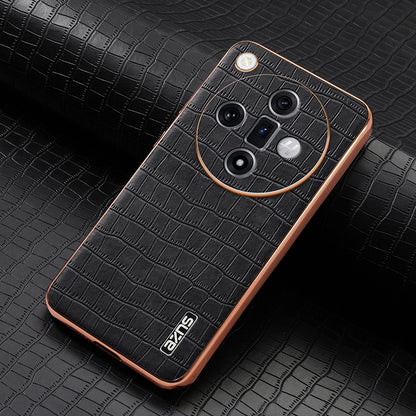 OPPO Find X7 Luxury Case - Electroplated Frame, Crocodile Texture Leather, Full Coverage Protection, Anti-Fingerprint & Shockproof