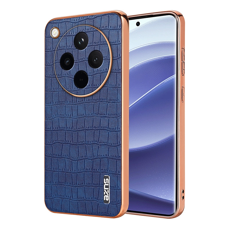 OPPO Find X8 Luxury Case - Electroplated Frame, Crocodile Texture Leather, Full Coverage Protection, Anti-Fingerprint & Shockproof