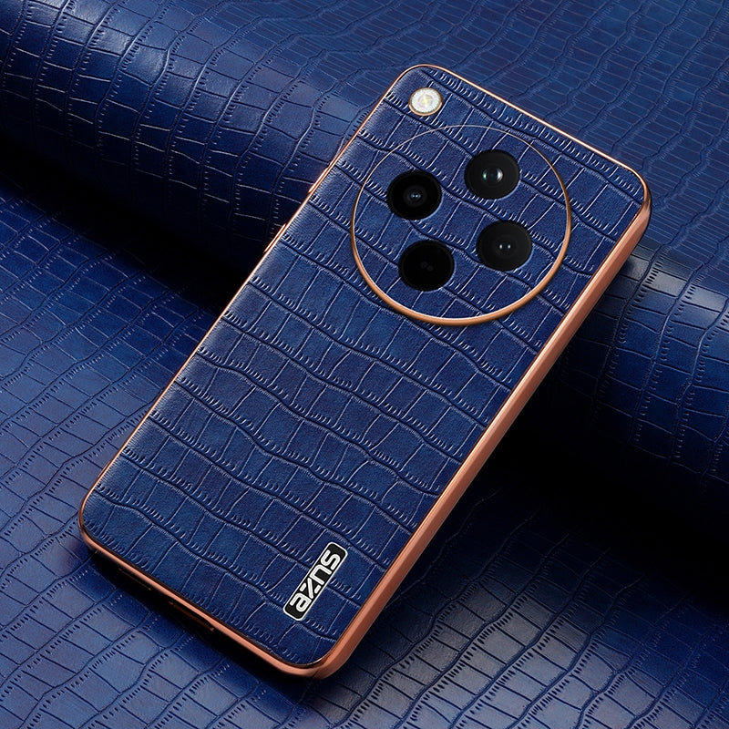 OPPO Find X8 Luxury Case - Electroplated Frame, Crocodile Texture Leather, Full Coverage Protection, Anti-Fingerprint & Shockproof