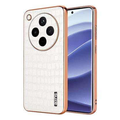 OPPO Find X8 Luxury Case - Electroplated Frame, Crocodile Texture Leather, Full Coverage Protection, Anti-Fingerprint & Shockproof
