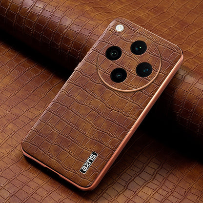 OPPO Find X8 Pro Luxury Case - Electroplated Frame, Crocodile Texture Leather, Full Coverage Protection, Anti-Fingerprint & Shockproof