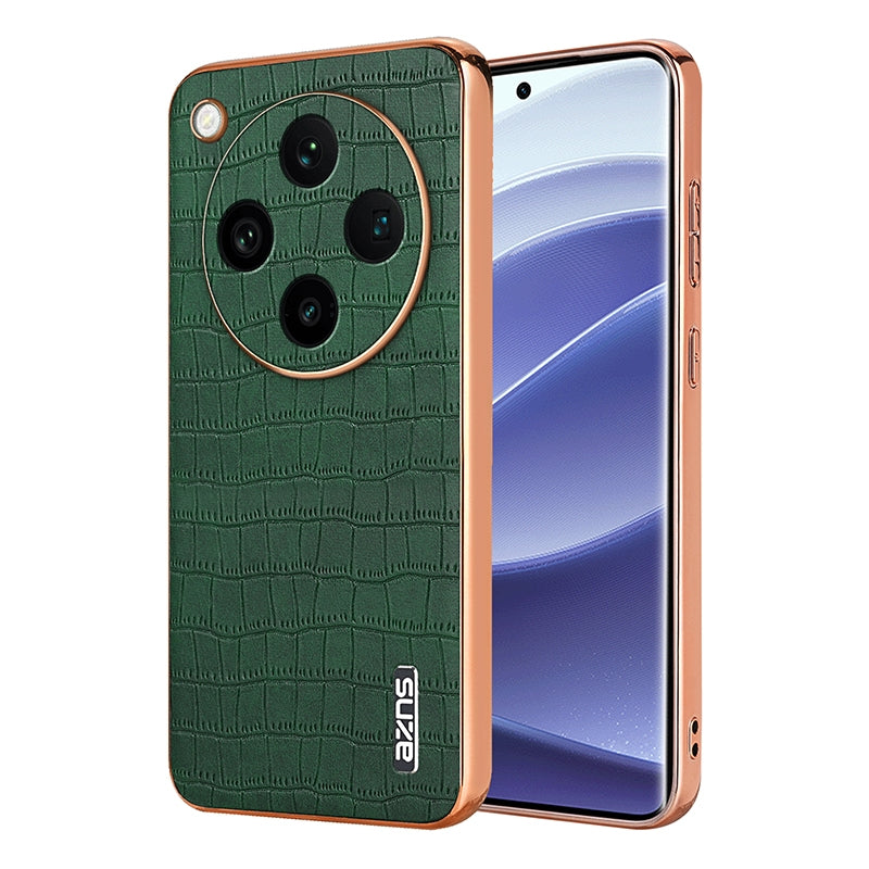 OPPO Find X8 Pro Luxury Case - Electroplated Frame, Crocodile Texture Leather, Full Coverage Protection, Anti-Fingerprint & Shockproof