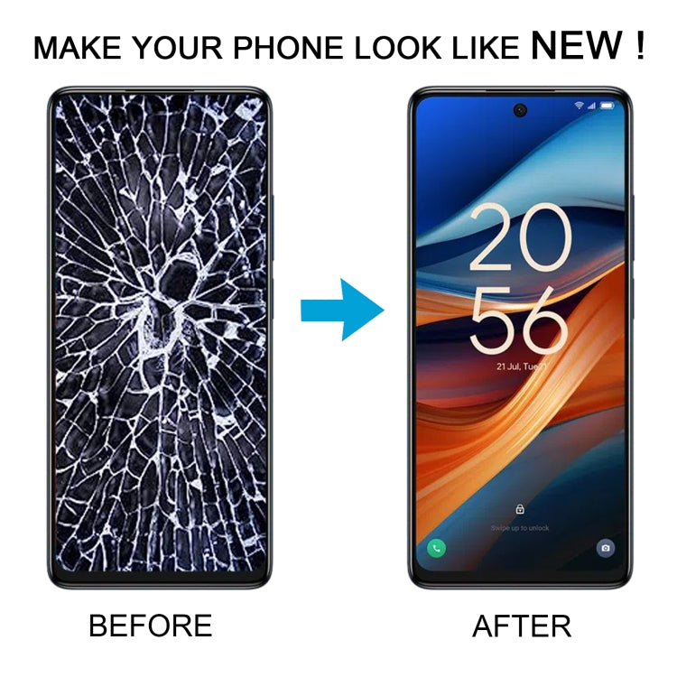 TCL 50 SE LCD Screen Digitizer Full Assembly with Frame - OEM Replacement Part, Test Before Installation