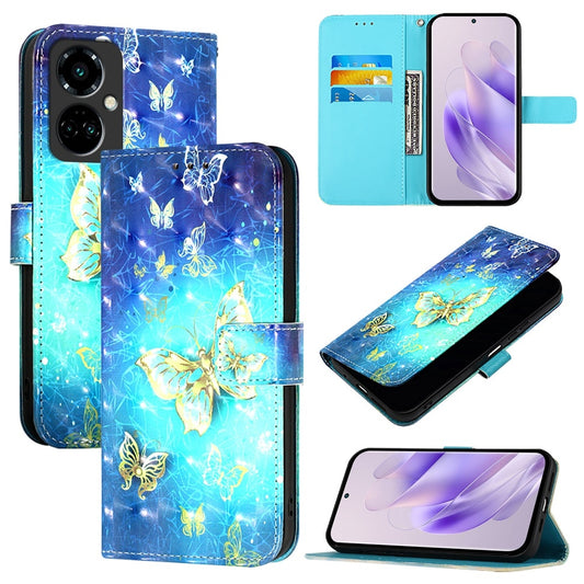 Tecno Camon 19 Pro 5G Leather Flip Phone Case with 3D Painted Design, Card Holder, Wallet & Stand Function - Durable Protection & Easy Access