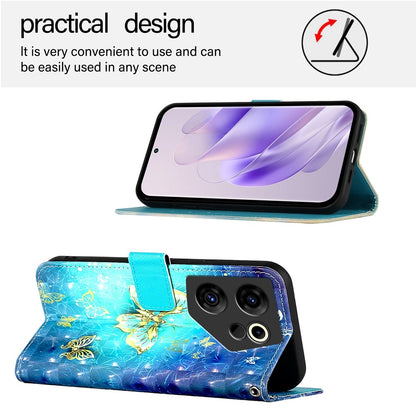 Tecno Camon 20 Premier Leather Flip Phone Case with 3D Painted Design, Card Holder, Wallet & Stand Function - Durable Protection & Easy Access