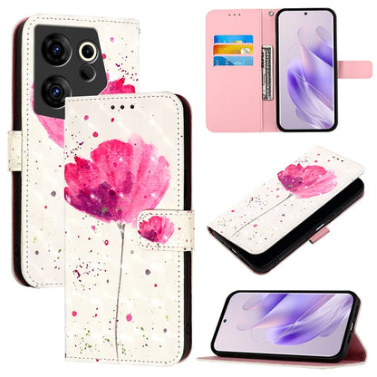 Tecno Camon 20 Premier Leather Flip Phone Case with 3D Painted Design, Card Holder, Wallet & Stand Function - Durable Protection & Easy Access