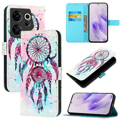 Tecno Camon 20 Premier Leather Flip Phone Case with 3D Painted Design, Card Holder, Wallet & Stand Function - Durable Protection & Easy Access