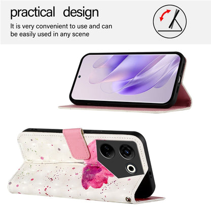 Tecno Camon 20 Leather Flip Phone Case with 3D Painted Design, Card Holder, Wallet & Stand Function - Durable Protection & Easy Access