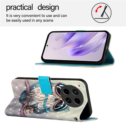 Tecno Camon 30 4G/5G Leather Flip Phone Case with 3D Painted Design, Card Holder, Wallet & Stand Function - Durable Protection & Easy Access