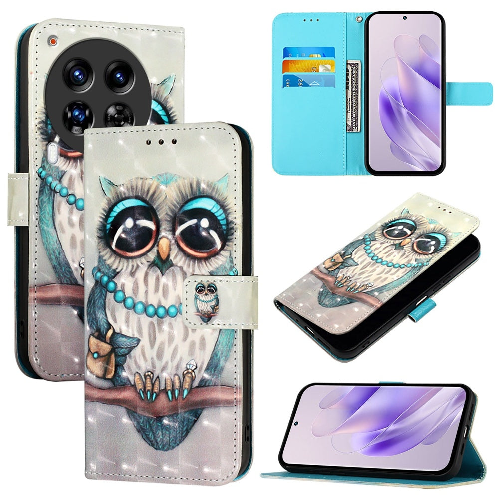 Tecno Camon 30 Premier Leather Flip Phone Case with 3D Painted Design, Card Holder, Wallet & Stand Function - Durable Protection & Easy Access