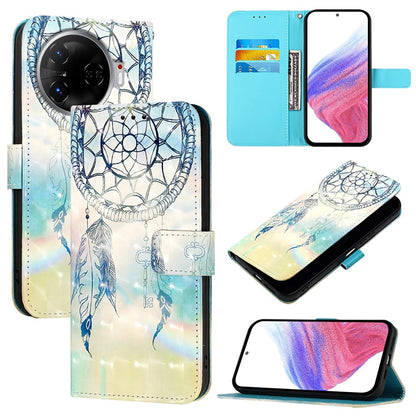 Tecno Camon 30 Pro Leather Flip Phone Case with 3D Painted Design, Card Holder, Wallet & Stand Function - Durable Protection & Easy Access
