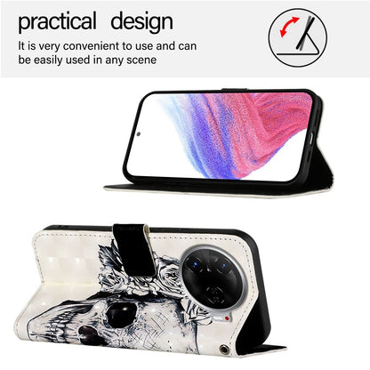 Tecno Camon 30 Pro Leather Flip Phone Case with 3D Painted Design, Card Holder, Wallet & Stand Function - Durable Protection & Easy Access