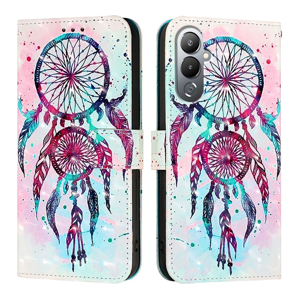 Tecno Pova 4 Leather Flip Phone Case with 3D Painted Design, Card Holder, Wallet & Stand Function - Durable Protection & Easy Access