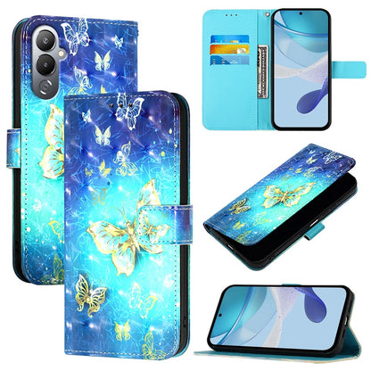 Tecno Pova 4 Pro Leather Flip Phone Case with 3D Painted Design, Card Holder, Wallet & Stand Function - Durable Protection & Easy Access