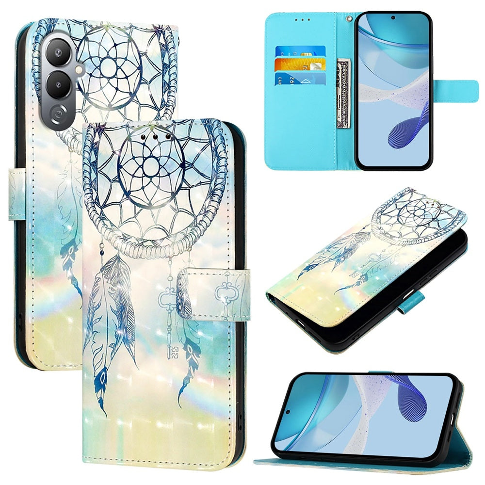 Tecno Pova 4 Pro Leather Flip Phone Case with 3D Painted Design, Card Holder, Wallet & Stand Function - Durable Protection & Easy Access
