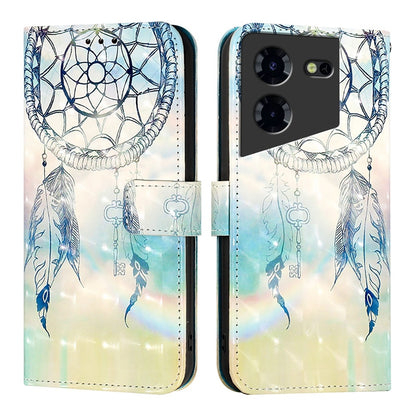 Tecno Pova 5 4G Leather Flip Phone Case with 3D Painted Design, Card Holder, Wallet & Stand Function - Durable Protection & Easy Access