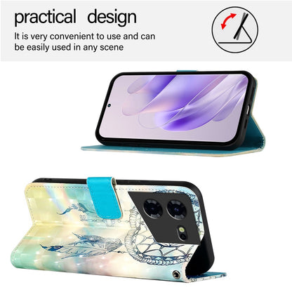 Tecno Pova 5 4G Leather Flip Phone Case with 3D Painted Design, Card Holder, Wallet & Stand Function - Durable Protection & Easy Access