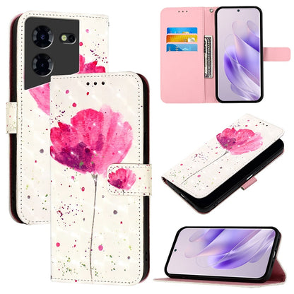 Tecno Pova 5 4G Leather Flip Phone Case with 3D Painted Design, Card Holder, Wallet & Stand Function - Durable Protection & Easy Access