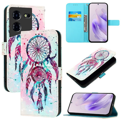 Tecno Pova 5 Pro 5G Leather Flip Phone Case with 3D Painted Design, Card Holder, Wallet & Stand Function - Durable Protection & Easy Access