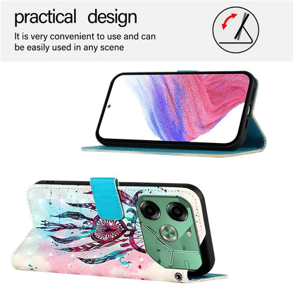 Tecno Pova 6 4G Leather Flip Phone Case with 3D Painted Design, Card Holder, Wallet & Stand Function - Durable Protection & Easy Access