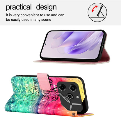 Tecno Pova 6 5G Leather Flip Phone Case with 3D Painted Design, Card Holder, Wallet & Stand Function - Durable Protection & Easy Access