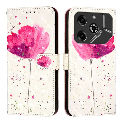 Tecno Pova 6 Pro Leather Flip Phone Case with 3D Painted Design, Card Holder, Wallet & Stand Function - Durable Protection & Easy Access