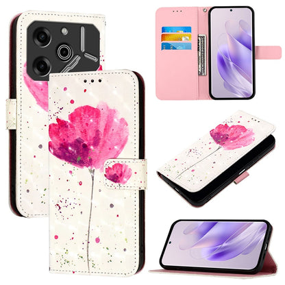 Tecno Pova 6 Pro Leather Flip Phone Case with 3D Painted Design, Card Holder, Wallet & Stand Function - Durable Protection & Easy Access