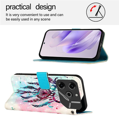 Tecno Pova 6 Pro Leather Flip Phone Case with 3D Painted Design, Card Holder, Wallet & Stand Function - Durable Protection & Easy Access