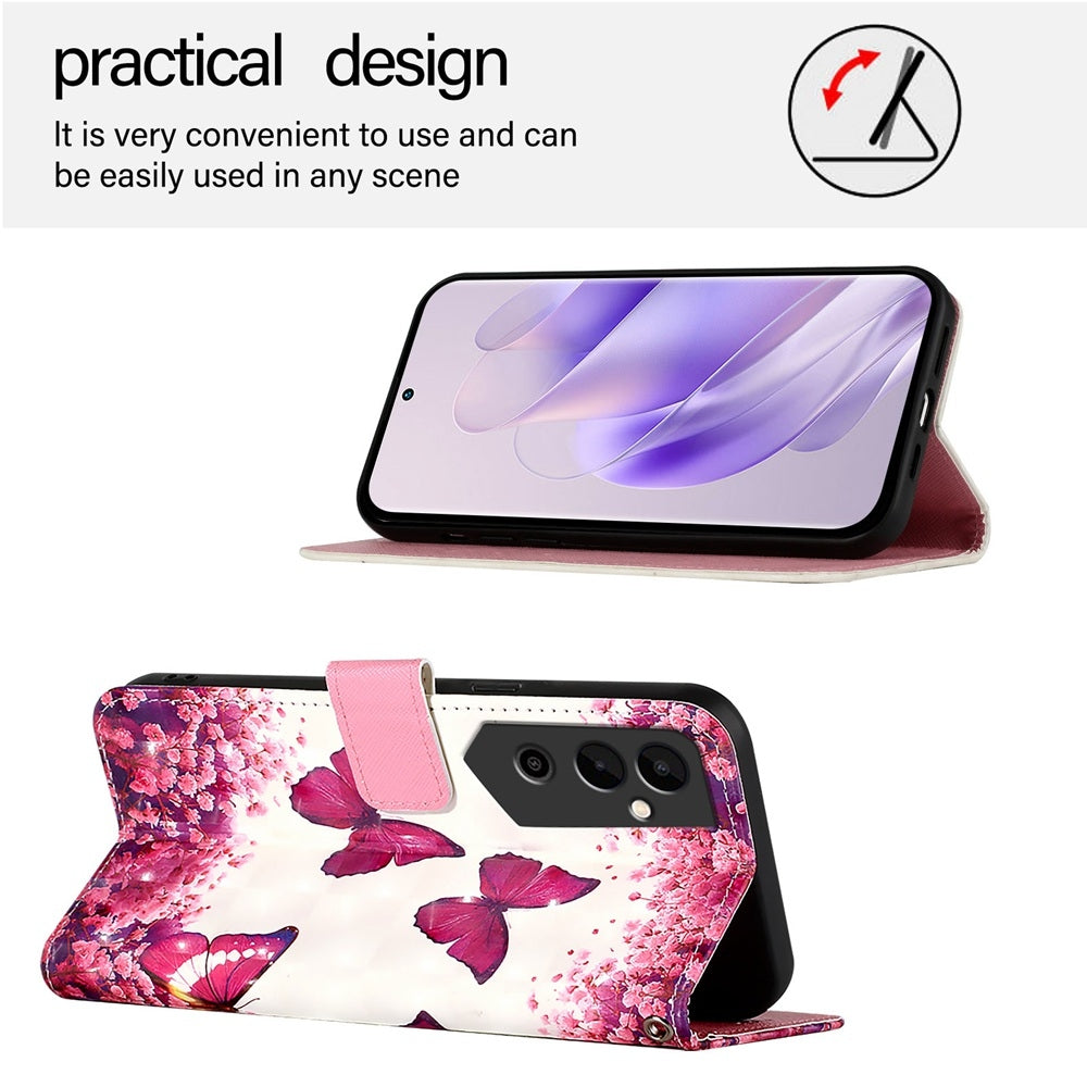Tecno Pova Neo 2 Leather Flip Phone Case with 3D Painted Design, Card Holder, Wallet & Stand Function - Durable Protection & Easy Access