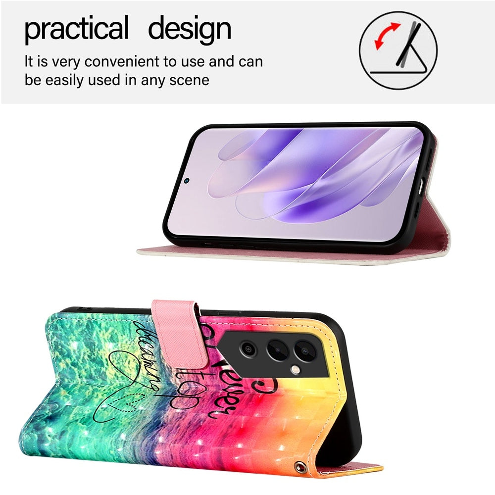 Tecno Pova Neo 2 Leather Flip Phone Case with 3D Painted Design, Card Holder, Wallet & Stand Function - Durable Protection & Easy Access